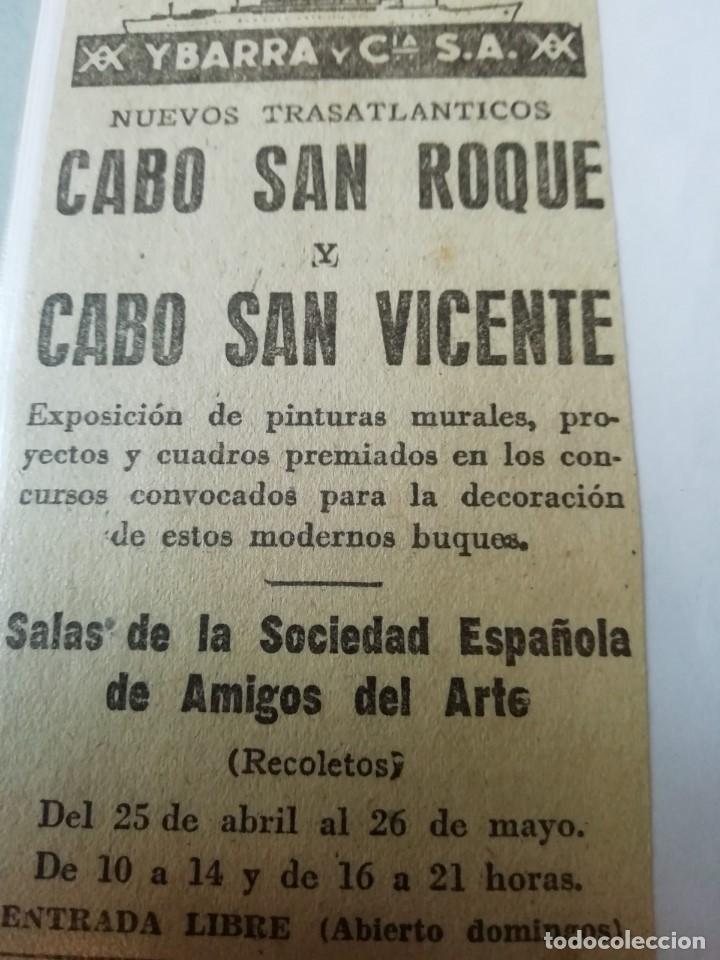 Coleccionismo de Revistas y Peri&oacute;dicos: Anuncio trasatl&aacute;nticos Ybarra de 1957 en recorte (R4441) de diario ABC de Madrid