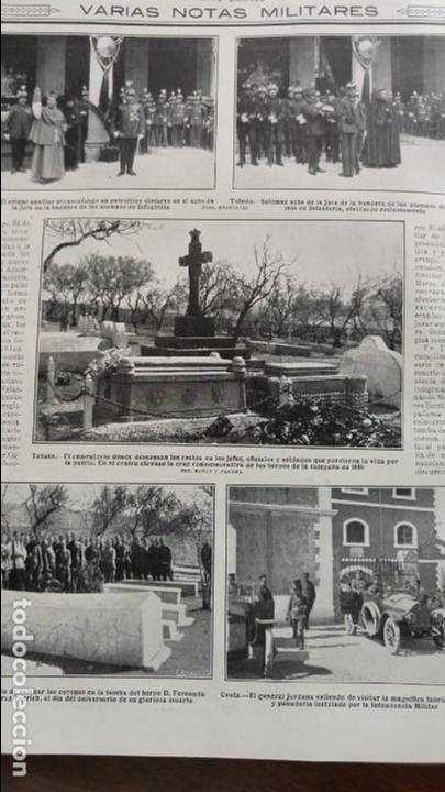 Collezionismo di Riviste e Giornali: TETUAN CEMENTERIO HEROES CAMPA&Ntilde;A 1860 FERNANDO MONTILLA Y PEREZ ESCRICH CEUTA 1 HOJA A&Ntilde;O 1915