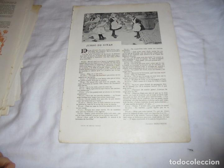 Coleccionismo de Revistas y Peri&oacute;dicos: VERANO CALENDARIO/JUEGO DE NI&Ntilde;AS JACINTO BENAVENTE DIBUJOS BRING.HOJA DE REVISTA BLANCO Y NEGRO 1902
