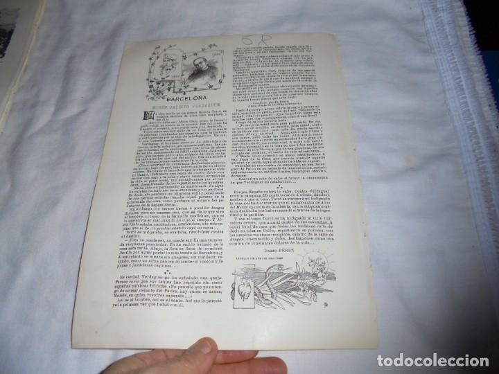 Collection Magazines and Newspapers: BARCELONA MOSEN JACINTO VERDAGUER POR DARIO PEREZ DIBUJO APELES HOJA DE REVISTA BLANCO Y NEGR0 1902