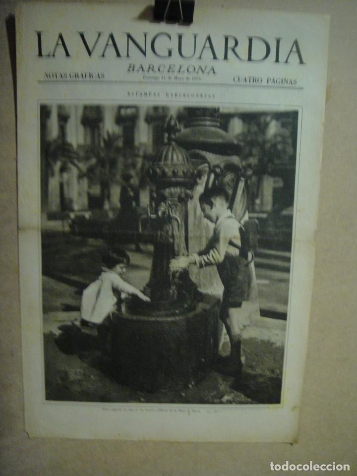 Coleccionismo de revistas y peri&oacute;dicos: notas graficas la vanguardia 1931 - bueyes de gatica , vizcaya , granada