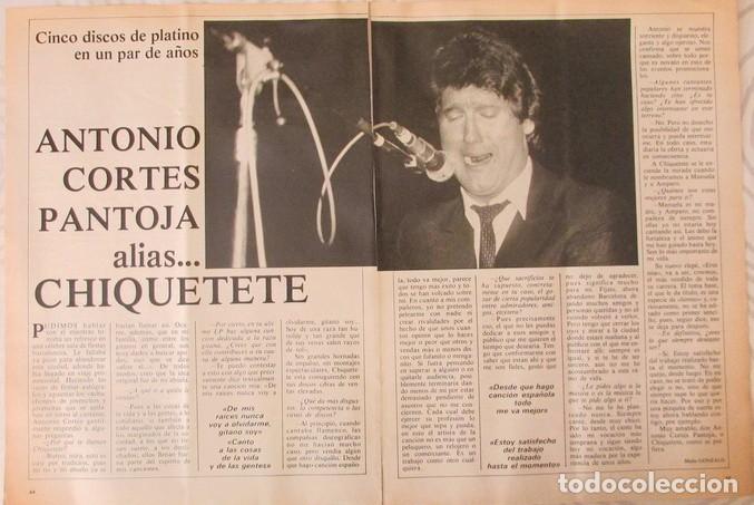 Coleccionismo de Revistas y Peri&oacute;dicos: RECORTE FAMILIA CRISTIANA N&ordm; 1 1985 ANTONIO CORTES PANTOJA, CHIQUETETE