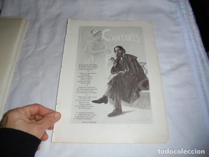 Coleccionismo de revistas y peri&oacute;dicos: CANTARES POR EMILIO FERRARI/EN MONTE CARLO POR CARLOS VAZQUEZ HOJA DE REVISTA BLANCO Y NEGR0 1902