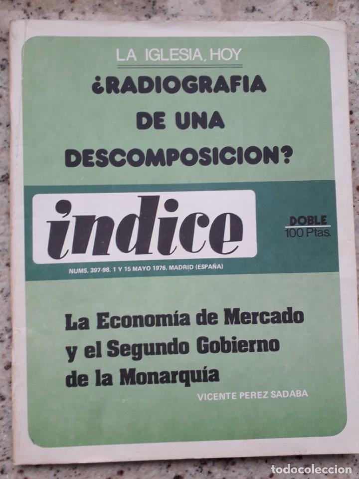 Coleccionismo de Revistas y Peri&oacute;dicos: INDICE 397-8 MAYO 1976 ARGENTINA.LEON FELIPE.PERU INVASION DE SECTAS.CRISIS EN LA IGLESIA.CHAPLIN