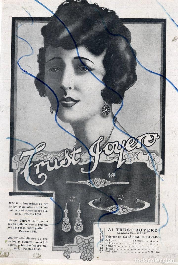 Coleccionismo de Revistas y Peri&oacute;dicos: TRUST JOYERO 1922  MADRID HOJA REVISTA