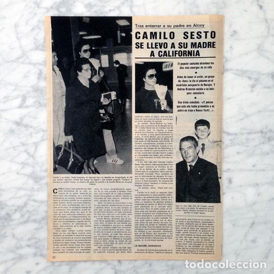Coleccionismo de revistas y peri&oacute;dicos: REPORTAJE - CAMILO SESTO - 1981
