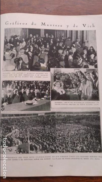 Collezionismo di Riviste e Giornali: MANRESA NEULES DE SANTA LLUCIA SATRES MODISTAS/ VICH VIC MITIN PLAZA DE TOROS HOJA A&Ntilde;O 1931