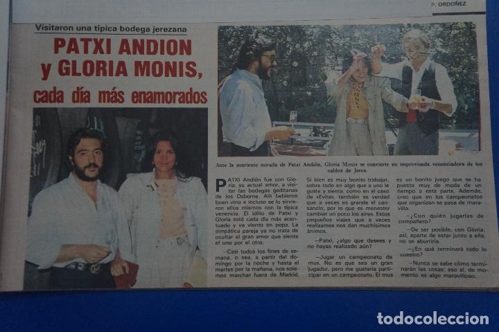 Coleccionismo de Revistas y Peri&oacute;dicos: RECORTE REPORTAJE CLIPPING DE PATXI ANDION Y GLORIA MONIS REVISTA SEMANA N&ordm; 2156 P&Aacute;G 47 L54