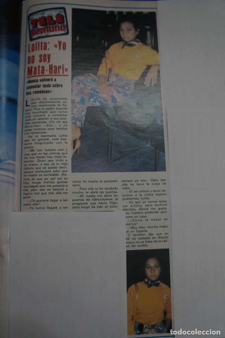 Coleccionismo de Revistas y Peri&oacute;dicos: RECORTE REPORTAJE CLIPPING DE LOLITA LOLA FLORES REVISTA SEMANA N&ordm; 2156 P&Aacute;G 69 L54