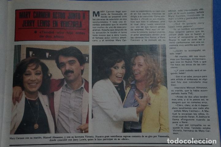Coleccionismo de Revistas y Peri&oacute;dicos: RECORTE REPORTAJE CLIPPING DE MARY CARMEN JERRY LEWIS REVISTA SEMANA N&ordm; 2156 P&Aacute;G 85 L54
