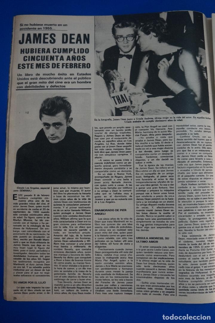 Coleccionismo de Revistas y Peri&oacute;dicos: RECORTE REPORTAJE CLIPPING DE JAMES DEAN REVISTA SEMANA N&ordm; 2141 P&Aacute;G 26 L60