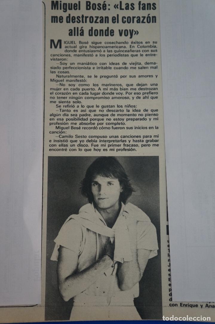 Coleccionismo de Revistas y Peri&oacute;dicos: RECORTE REPORTAJE CLIPPING DE MIGUEL BOSE REVISTA SEMANA N&ordm; 2141 P&Aacute;G 76 L60