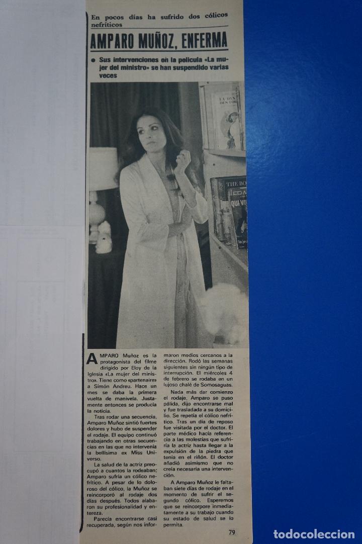 Coleccionismo de Revistas y Peri&oacute;dicos: RECORTE REPORTAJE CLIPPING DE AMPARO MU&Ntilde;OZ REVISTA SEMANA N&ordm; 2141 P&Aacute;G 79 L60