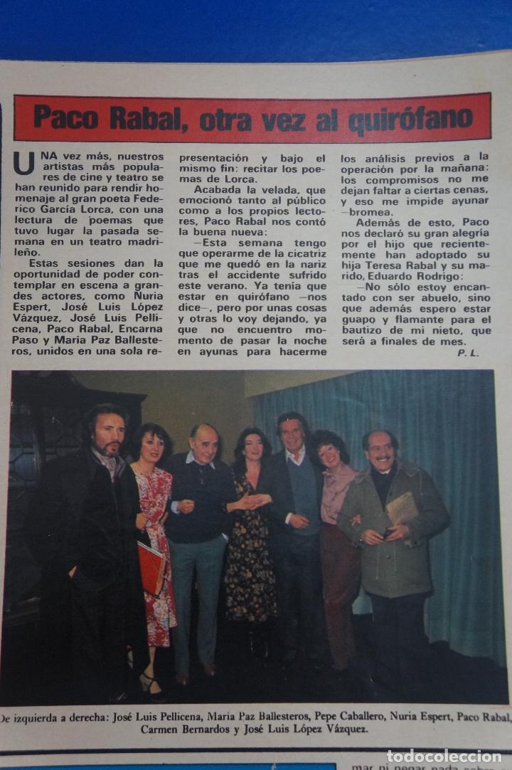 Coleccionismo de Revistas y Peri&oacute;dicos: RECORTE REPORTAJE CLIPPING DE PACO RABAL REVISTA SEMANA N&ordm; 2138 P&Aacute;G 37