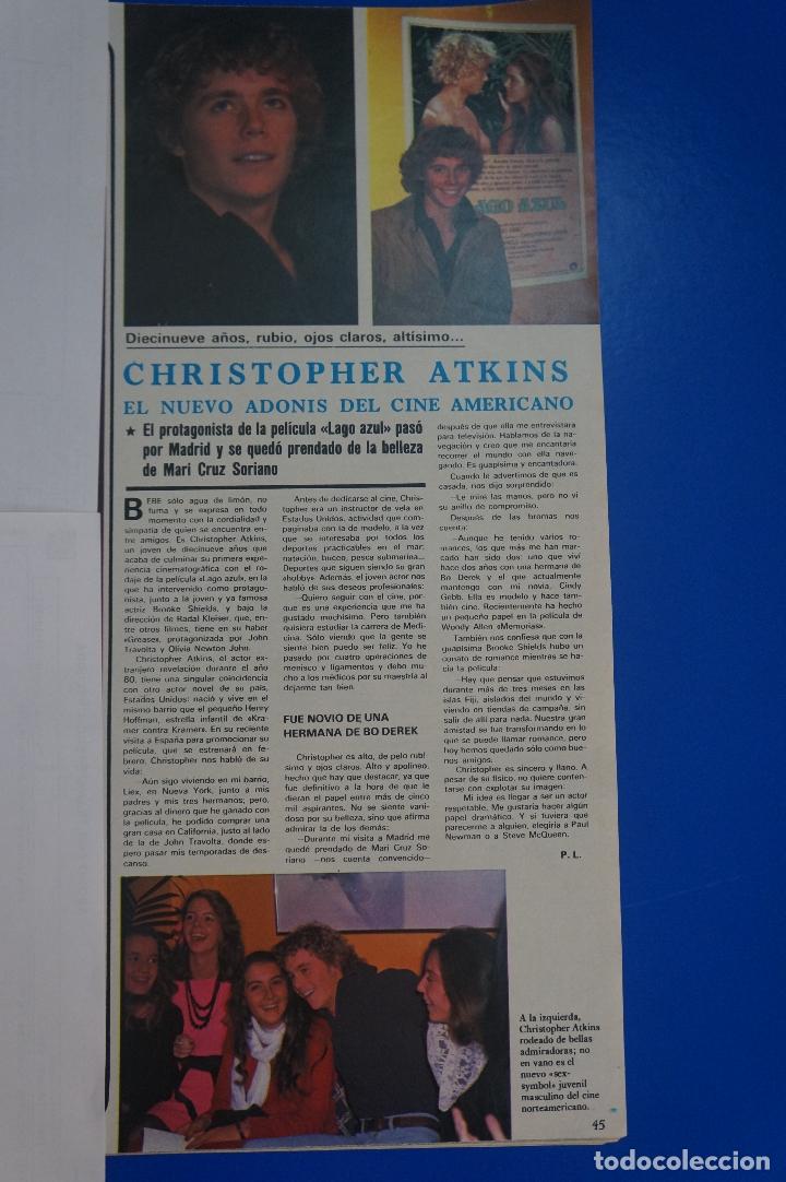 Coleccionismo de Revistas y Peri&oacute;dicos: RECORTE REPORTAJE CLIPPING DE CHRISTOPHER ATKINS LAGO AZUL REVISTA SEMANA N&ordm; 2138 P&Aacute;G 45