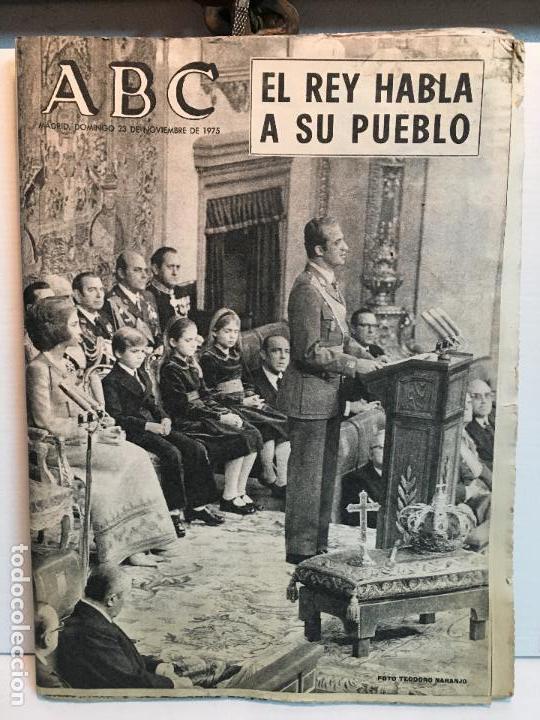 Coleccionismo de Revistas y Peri&oacute;dicos: ABC DEL 23 DE NOVIEMBRE DEL 75 - EL REY HABLA AL PUEBLO