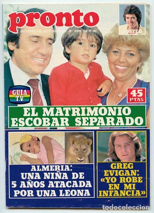 Coleccionismo de revistas y peri&oacute;dicos: PRONTO - 1981 - EL FARY, JEANETTE, LOU FERRIGNO, PATRICK DUFFY, GAVIN MacLEOD, M. ESCOBAR, CHABELI