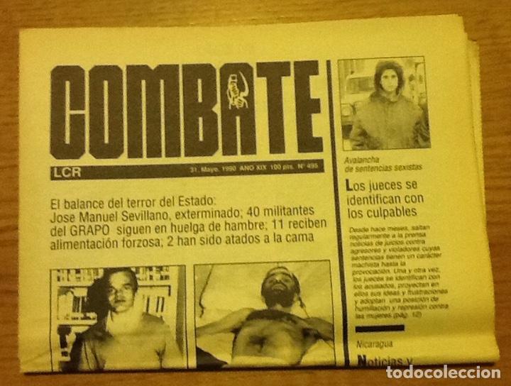 Colecionismo de Revistas e Jornais: Combate 495, 1990. LCR. Liga Comunista Revolucionaria. Trotskismo