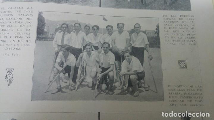 Collection Magazines and Newspapers: EQUIPO DE HOCKEY ESCUELAS PIAS DE SARRIA BARCELONA BETIS-BADALONA MARTINENC-JUPITER HOJA A&Ntilde;O 1931