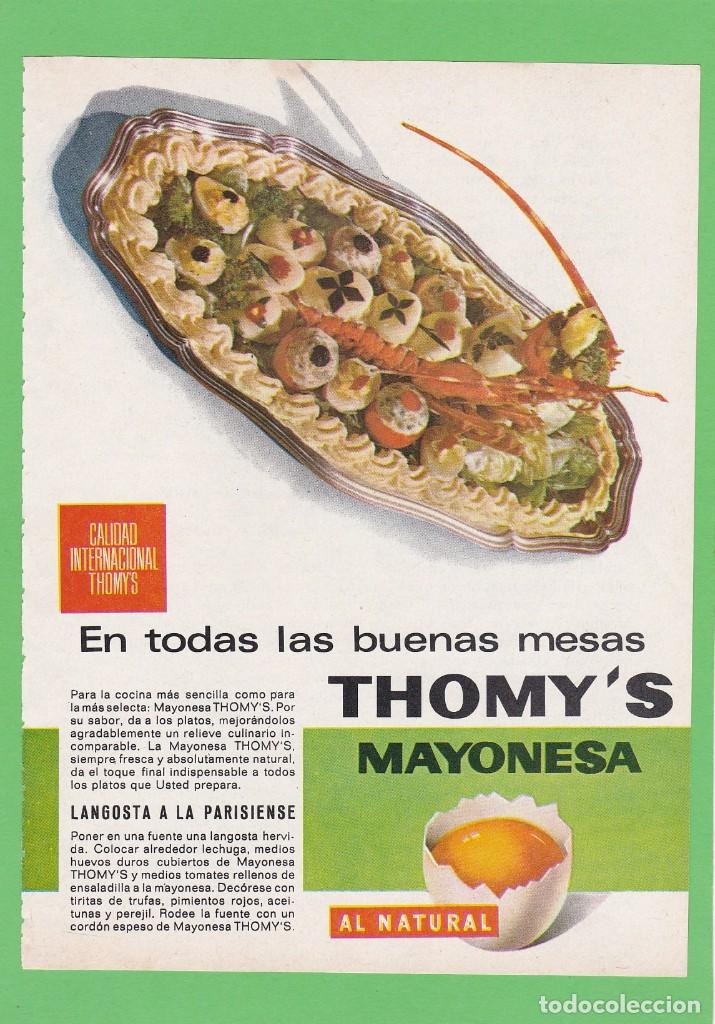 Coleccionismo de revistas y peri&oacute;dicos: PUBLICIDAD 1969. ANUNCIO MAYONESA THOMY'S