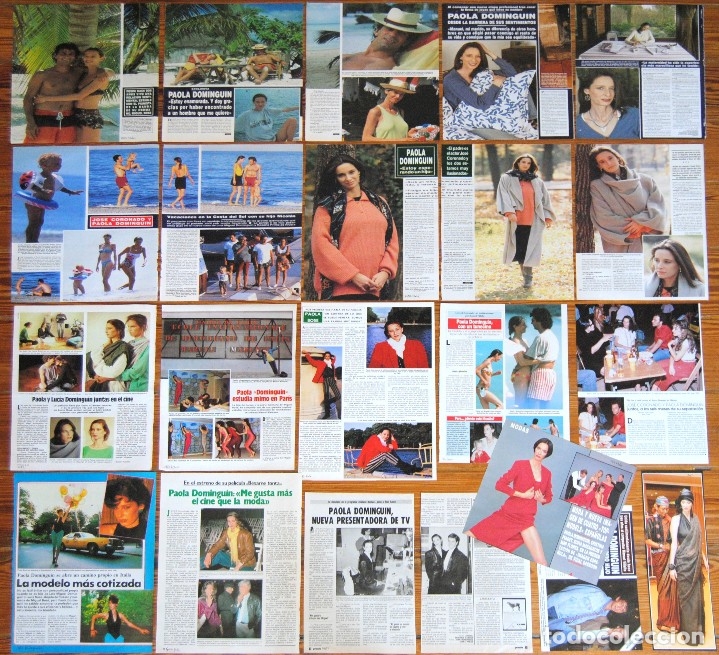 Coleccionismo de Revistas y Peri&oacute;dicos: PAOLA DOMINGUIN colecci&oacute;n prensa 1980s/00s 50 fotos model lucia miguel bose revista