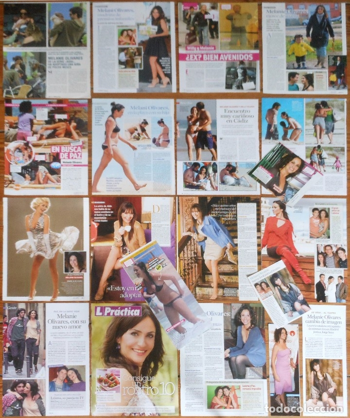 Coleccionismo de revistas y peri&oacute;dicos: MELANIE OLIVARES coleccion prensa spanish actress sexy clippings nude 45 fotos