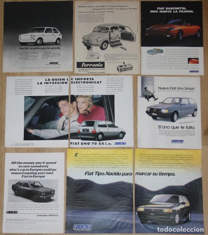 Coleccionismo de revistas y peri&oacute;dicos: FIAT CAR 9x vintage 1950s/1990s ADS publicidad coche poster ad publicidad promo