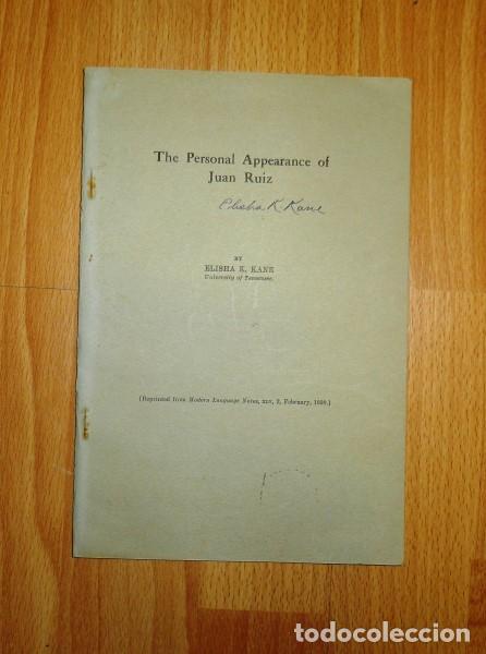 Collectionnisme de Revues et Journaux: KANE, Elisha K. The Personal Appearance of Juan Ruiz. - [SEPARATA]