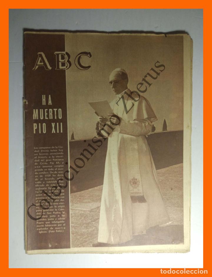Coleccionismo de Revistas y Peri&oacute;dicos: ABC 9 Octubre 1958 - Ha muerto Pio XII