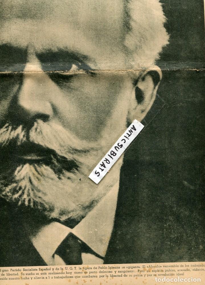 Coleccionismo de Revistas y Peri&oacute;dicos: VANGUARDIA AGOSTO 1938 GUERRA CIVIL PABLO IGLESIAS 50 ANIVERSARIO DEL PARTIDO SOCIALISTA NEGRIN