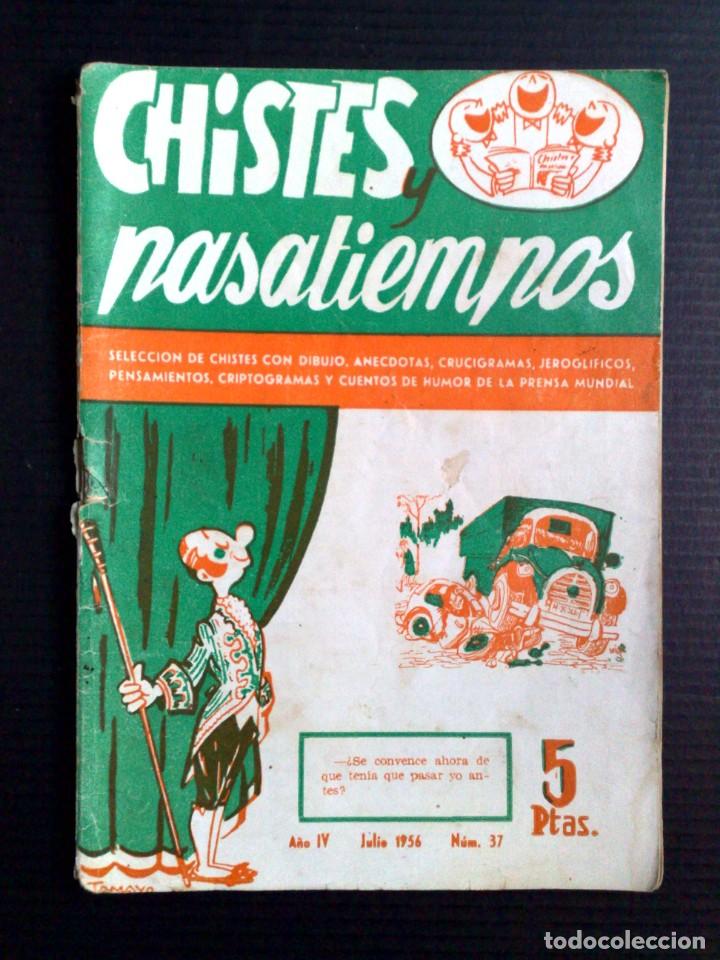 Coleccionismo de Revistas y Peri&oacute;dicos: REVISTA CHISTES Y PASATIEMPOS N&ordm;37,COMPL.DE 64 PAGINAS,DEL A&Ntilde;O 1956 (VER DESCRIPCI&Oacute;N)