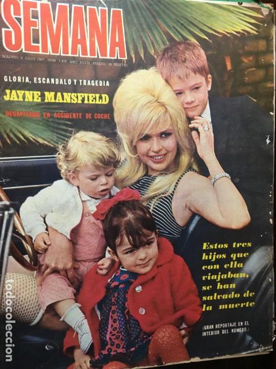 Collection Magazines and Newspapers: REVISTA SEMANA N&ordm; muere accidente Jayne mansfield e hijos