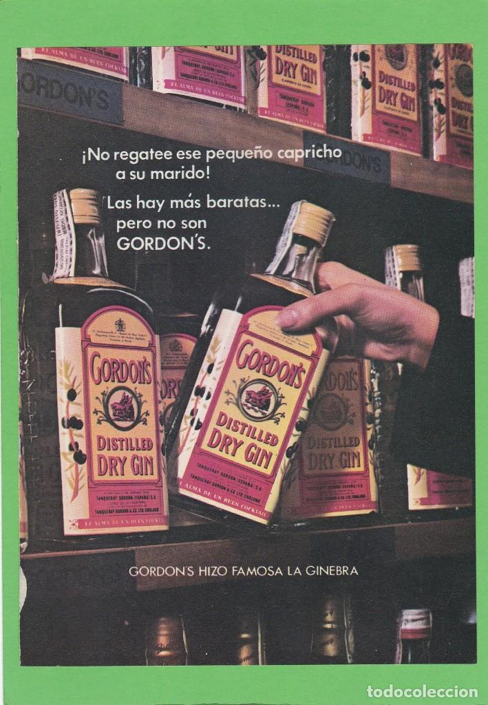 Coleccionismo de revistas y peri&oacute;dicos: PUBLICIDAD 1972. ANUNCIO GINEBRA GORDON'S