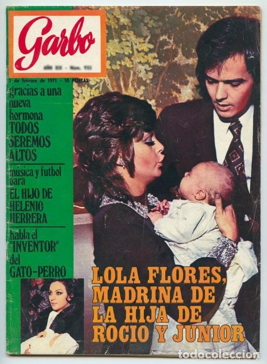 Collectionnisme de Revues et Journaux: GARBO - 1971 - ROCIO DURCAL Y JUNIOR, GIACOMO AGOSTINI, ANGEL PICAZO, LUCIANA WOLF, CHARLES AZNAVOUR