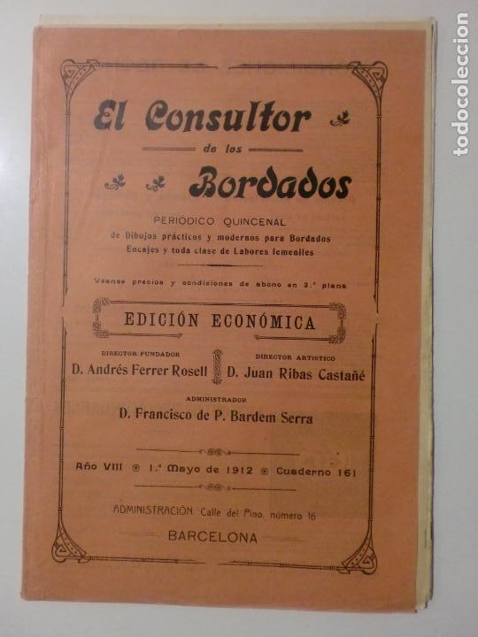 Collectionnisme de Revues et Journaux: ENTREGA EL CONSULTOR DE LOS BORDADOS. EDICI&Oacute;N ECON&Oacute;MICA. A&Ntilde;O VIII, 1 MAYO 1912. CUADERNO 161