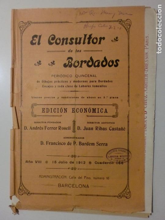 Collection Magazines and Newspapers: ENTREGA EL CONSULTOR DE LOS BORDADOS. EDICI&Oacute;N ECON&Oacute;MICA. A&Ntilde;O VIII, 15 JULIO 1912. CUADERNO 166