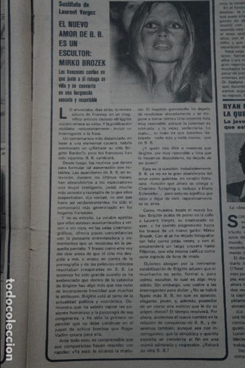 Collezionismo di Riviste e Giornali: RECORTE REPORTAJE CLIPPING DE BRIGGITTE BARDOT MIRKO BROZEK REVISTA SEMANA N&ordm; 1837 P&Aacute;G 11