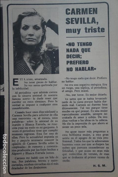 Collezionismo di Riviste e Giornali: RECORTE REPORTAJE CLIPPING DE CARMEN SEVILLA REVISTA SEMANA N&ordm; 1809 P&Aacute;G 9