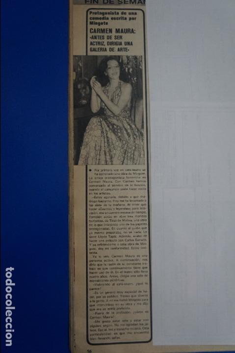 Collezionismo di Riviste e Giornali: RECORTE REPORTAJE CLIPPING DE CARMEN MAURA REVISTA SEMANA N&ordm; 1832 P&Aacute;G 56