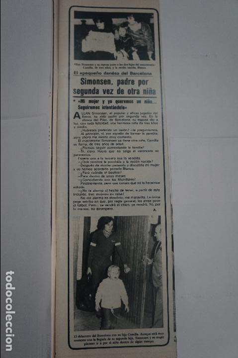 Coleccionismo de Revistas y Peri&oacute;dicos: RECORTE REPORTAJE CLIPPING DE SIMONSEN F.C.BARCELONA REVISTA SEMANA N&ordm; 2202 P&Aacute;G 19 L51