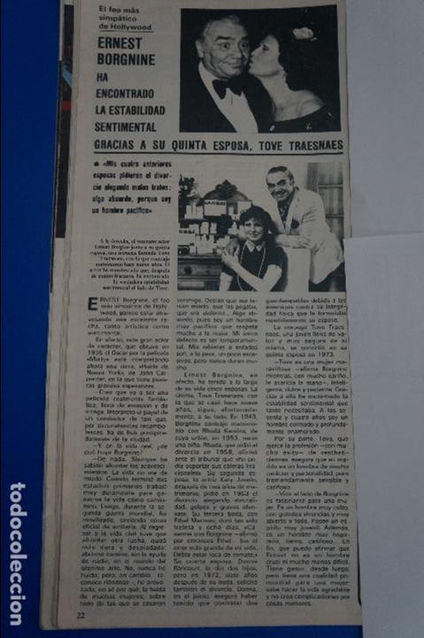Coleccionismo de Revistas y Peri&oacute;dicos: RECORTE REPORTAJE CLIPPING DE ERNEST BORGNINE REVISTA SEMANA N&ordm; 2202 P&Aacute;G 22 L51