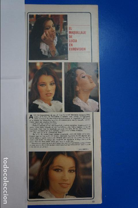 Coleccionismo de Revistas y Peri&oacute;dicos: RECORTE REPORTAJE CLIPPING DE LUCIA EN EUROVISION REVISTA SEMANA N&ordm; 2202 P&Aacute;G 85 L51
