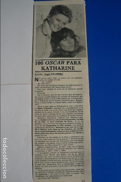 Coleccionismo de Revistas y Peri&oacute;dicos: RECORTE REPORTAJE CLIPPING DE KATHARINE EN LOS OSCAR REVISTA SEMANA N&ordm; 2201 P&Aacute;G 111 L51