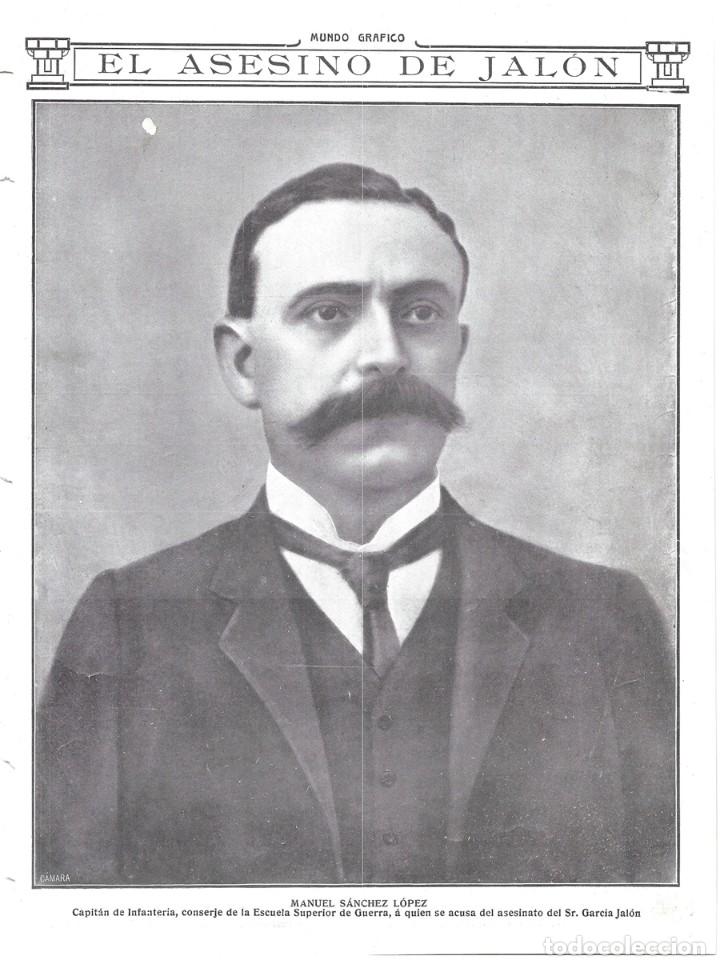 Coleccionismo de Revistas y Peri&oacute;dicos: 1913 HOJA REVISTA MADRID CRIMEN DEL CAPIT&Aacute;N DE INFANTER&Iacute;A MANUEL S&Aacute;NCHEZ ASESINO DE GARC&Iacute;A JAL&Oacute;N