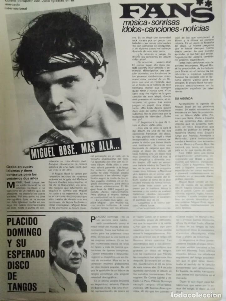 Coleccionismo de Revistas y Peri&oacute;dicos: RECORTE SEMANA 1981 MIGUEL BOSE. PL&Aacute;CIDO DOMINGO. PECOS. LA RUINA, TERESA RABAL