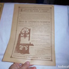 Coleccionismo de Revistas y Periódicos: FABRICA DE ASERRAR MADERA HIJOS DE ANDRES FERRER VALENCIA.HOJA DE REVISTA IBERICA 1918. Lote 139328902