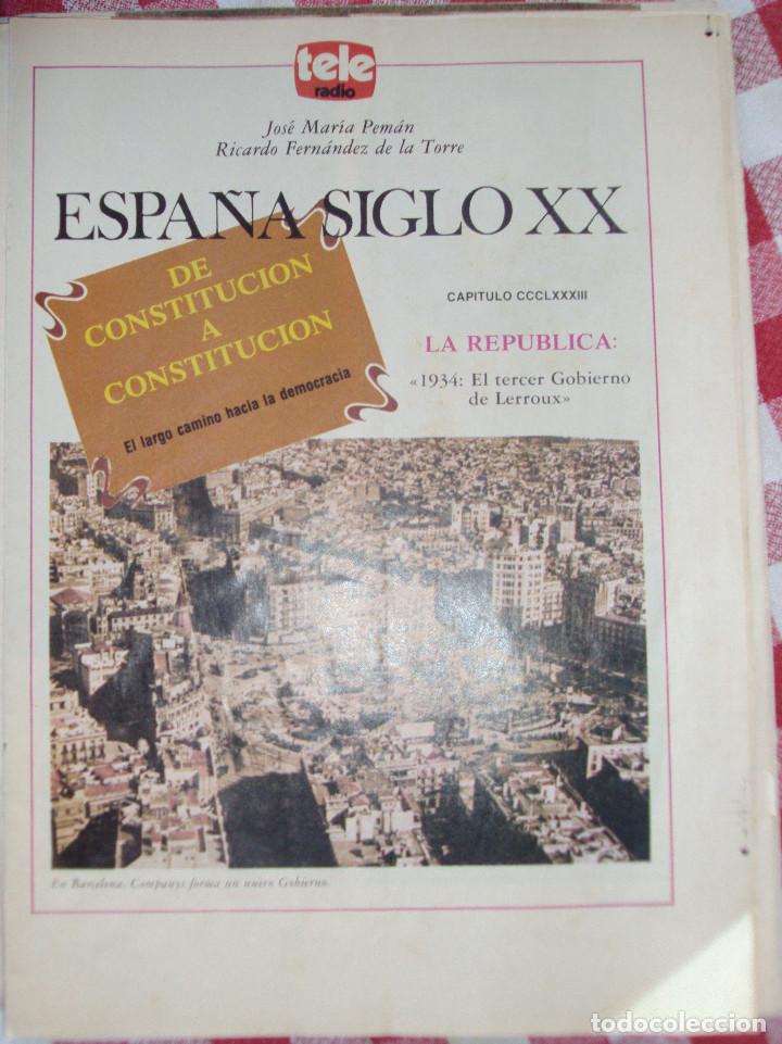 Coleccionismo de Revistas y Peri&oacute;dicos: Fasciculo numero 383 serie Espa&ntilde;a Siglo XX de Jose Maria  Peman Gobierno de Lerroux 1934