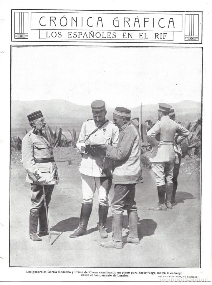 Sammeln von Zeitschriften und Zeitungen: 1913 HOJA REVISTA MARRUECOS GUERRA RIF GENERALES GARC&Iacute;A MENACHO PRIMO DE RIVERA CAMPAMENTO LAUZIEN