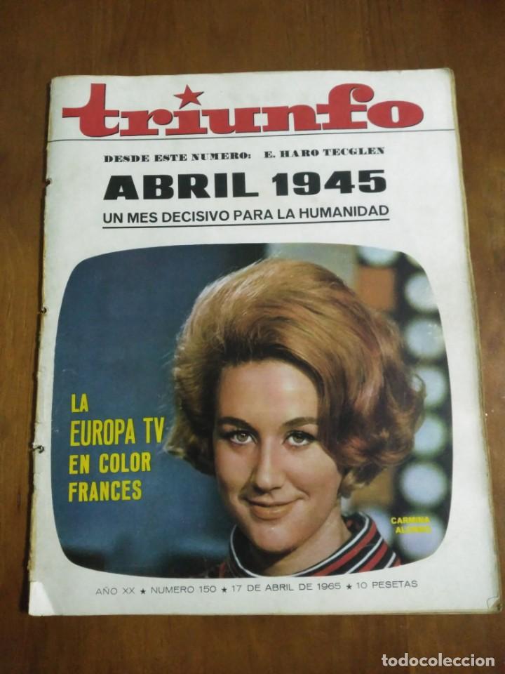 Coleccionismo de Revistas y Peri&oacute;dicos: Revista Triunfo 17 de Abril de 1965, Los Oscars 1965, Europa TV, Poster Sof&iacute;a  Loren