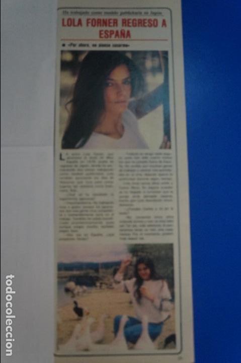Collezionismo di Riviste e Giornali: RECORTE REPORTAJE CLIPPING DE LOLA FORNER REVISTA SEMANA N&ordm; 2212 P&Aacute;G 25 L52